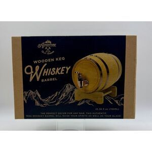 Wooden Keg Whiskey Barrel 750‎ ml Mini Genuine Adventure Is Out There Brand New